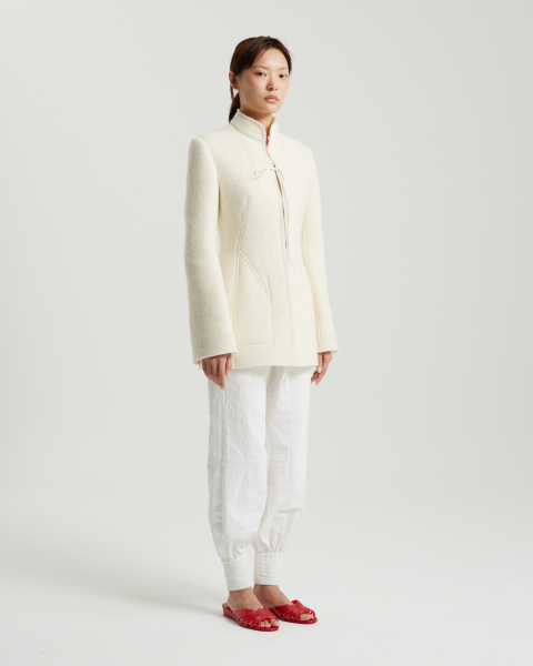 ‘Lee’ jacket - Samuel Gui Yang SS2021 - made with Pure Cloudwool